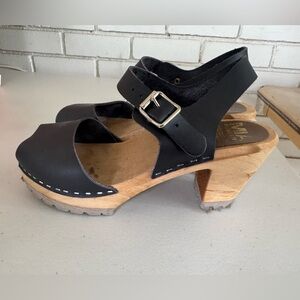 Mia Navy Peep Toe Clog size 37